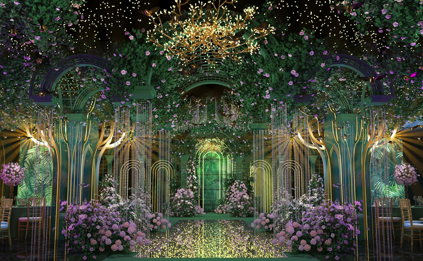 玉树奇妙森林婚礼堂效果展示