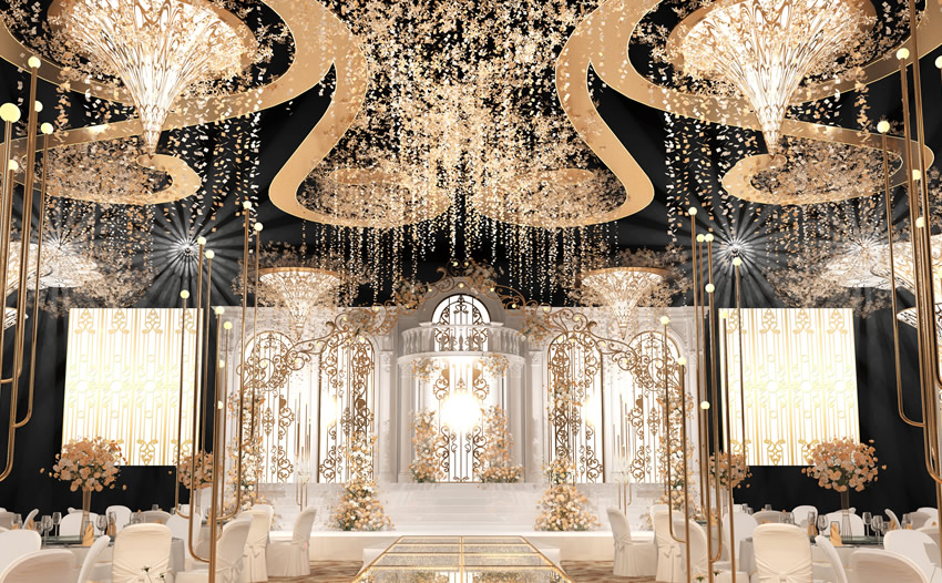 玉树花木兰喜事汇金色大厅效果展示